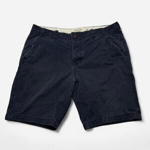 Abercrombie & Fitch Navy Cotton Chino Shorts Mens Size 36 Classic Fit